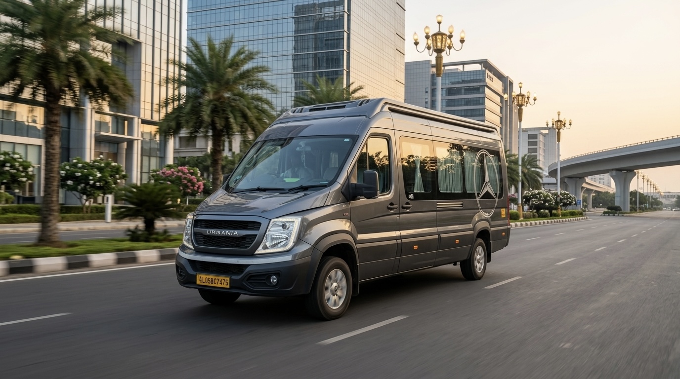 Luxury Force Urbania 16 seater rental in Kochi for Kerala tours and corporate travel